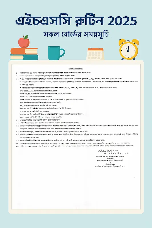 Download banner for HSC Routine 2025 PDF and HD image