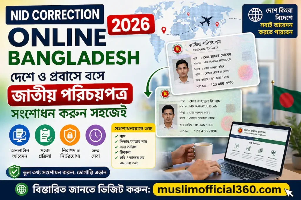 NID Correction Online Bangladesh 2026 — জাতীয় পরিচয়পত্র সংশোধন