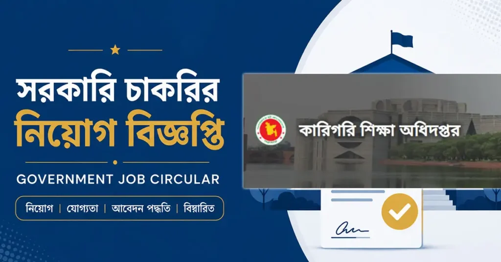 কারিগরি শিক্ষা অধিদপ্তর নিয়োগ বিজ্ঞপ্তি ২০২৬, পদ ২৫১টি