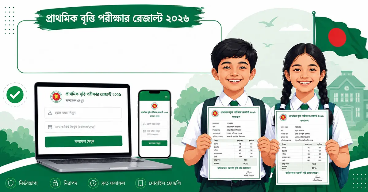 প্রাথমিক বৃত্তি পরীক্ষার রেজাল্ট ২০২৬: কবে প্রকাশ হবে ও কীভাবে দেখবেন