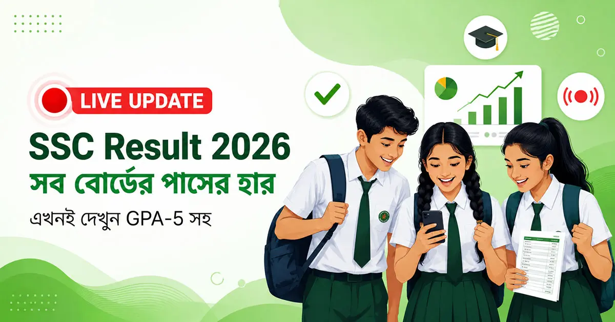 SSC Result 2026 Live Update — সব বোর্ডের সর্বশেষ পাসের হার